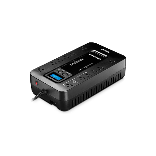 CyberPower EC850LCD Ecologic Battery Backup & Surge Protector UPS System, 850VA/510W, 12 Outlets, ECO Mode, Compact, Uninterruptible Power Supply